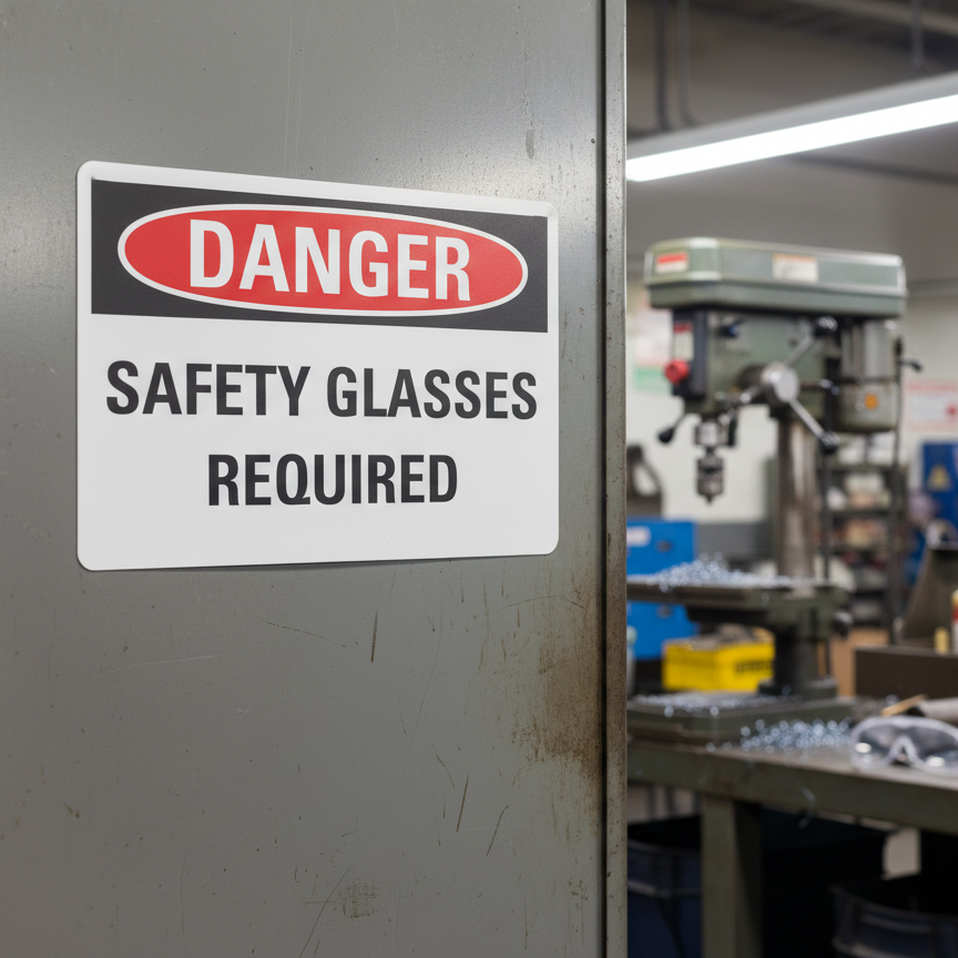 Danger Safety Glasses Required - Image 2