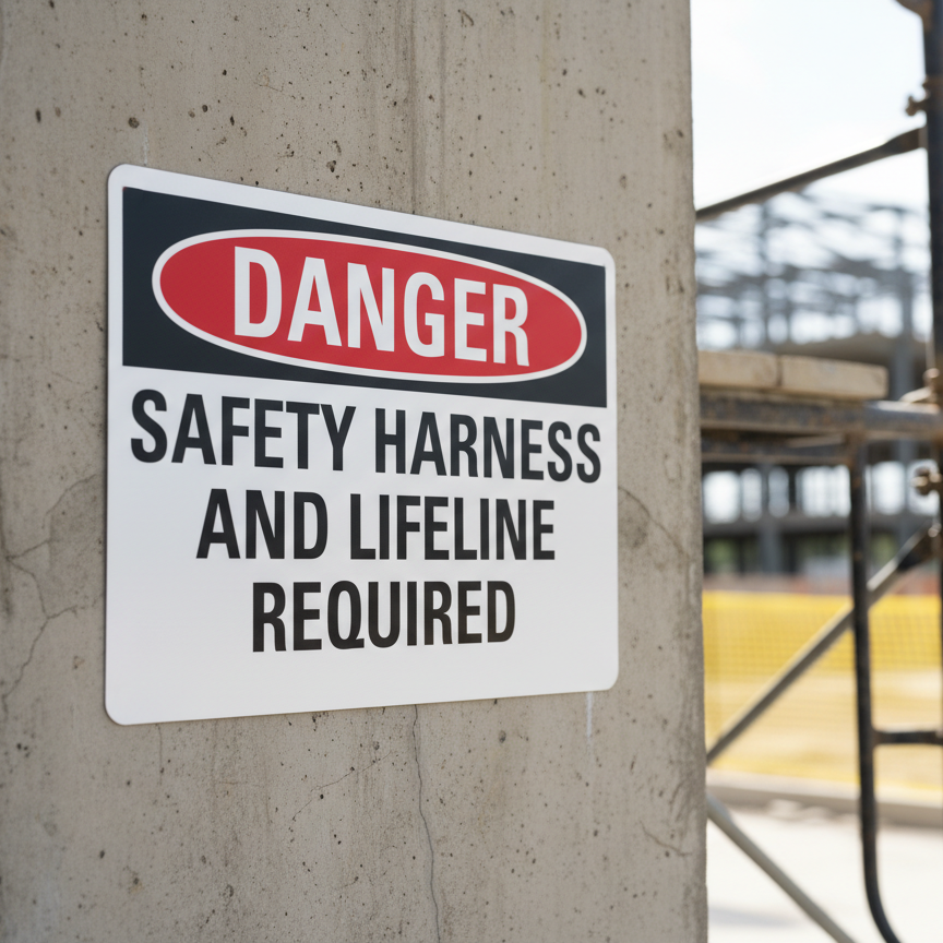 Danger Safety Harness And Lifeline Required - Image 2