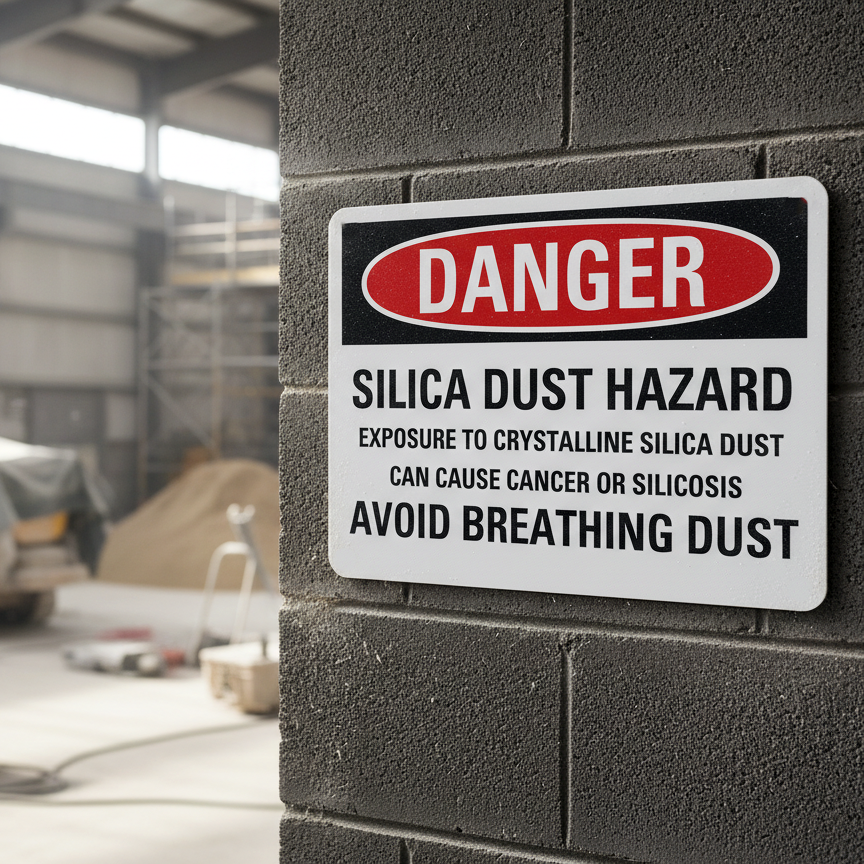 Danger Silica Dust Hazard Exposure To Crystalline - Image 2
