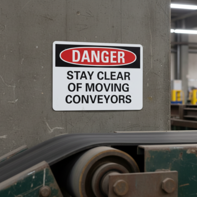 Danger Stay Clear Of Moving Conveyors