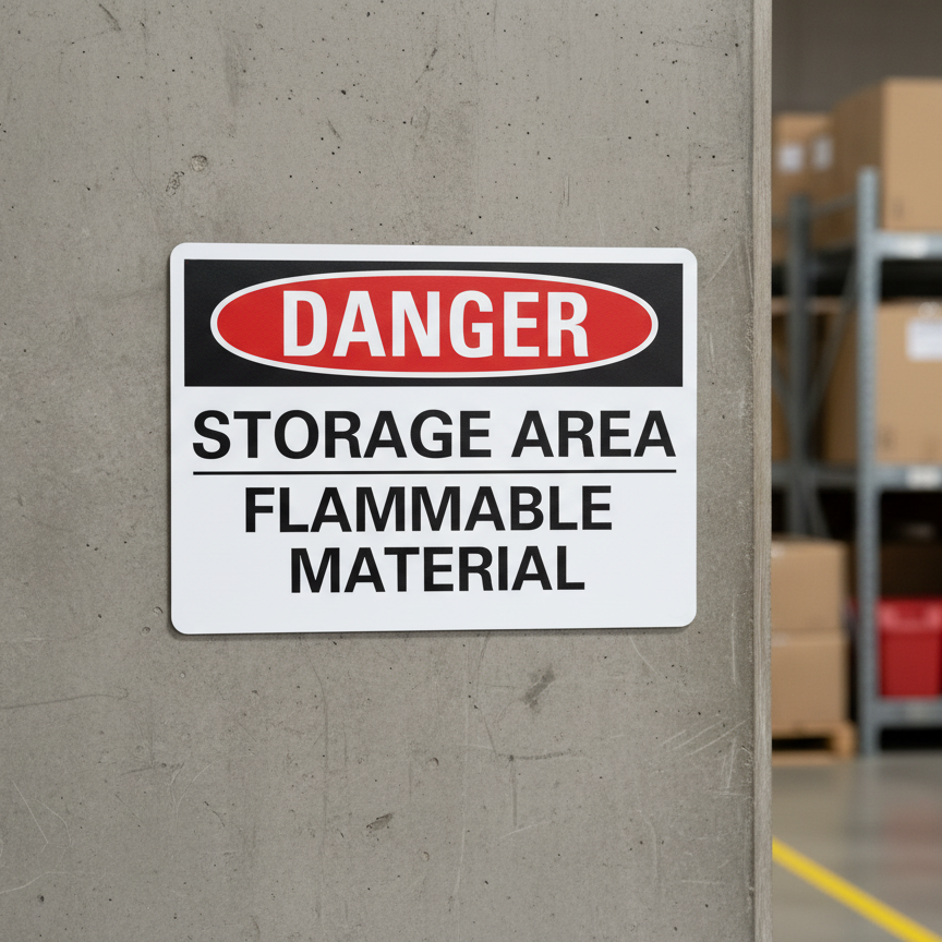 Danger Storage Area Flammable Material