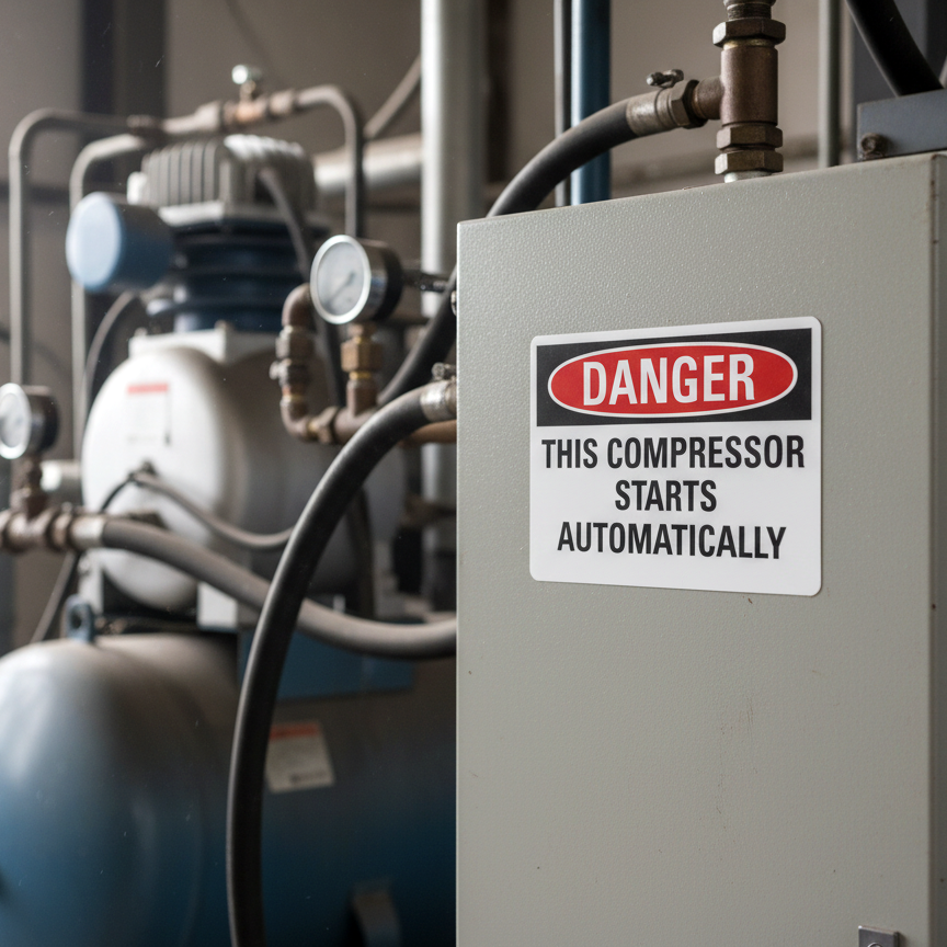 Danger This Compressor Starts Automatically - Image 2