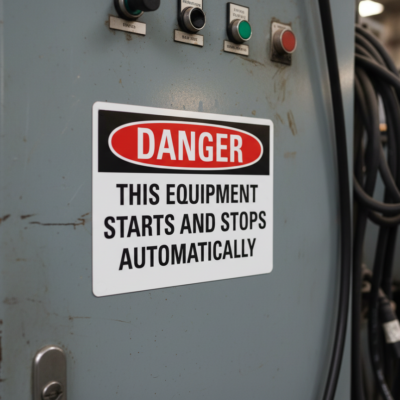 Danger This Equipment Starts And Stops