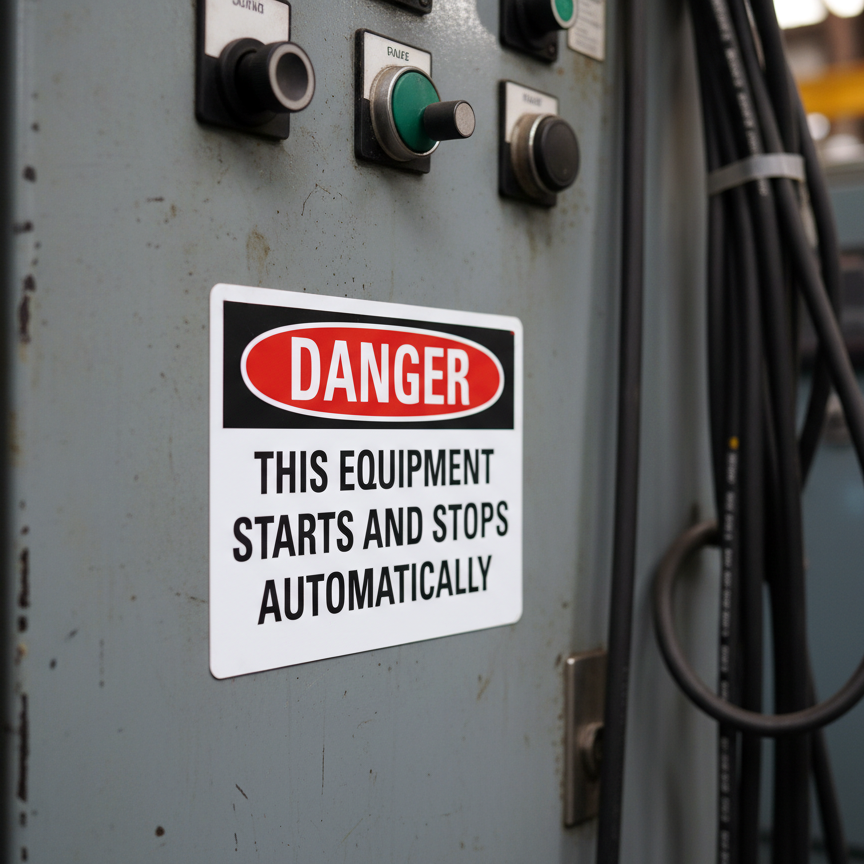 Danger This Equipment Starts And Stops - Image 2