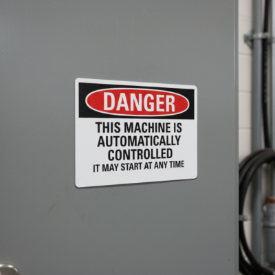 Danger This Machine Is Automatically Controlled