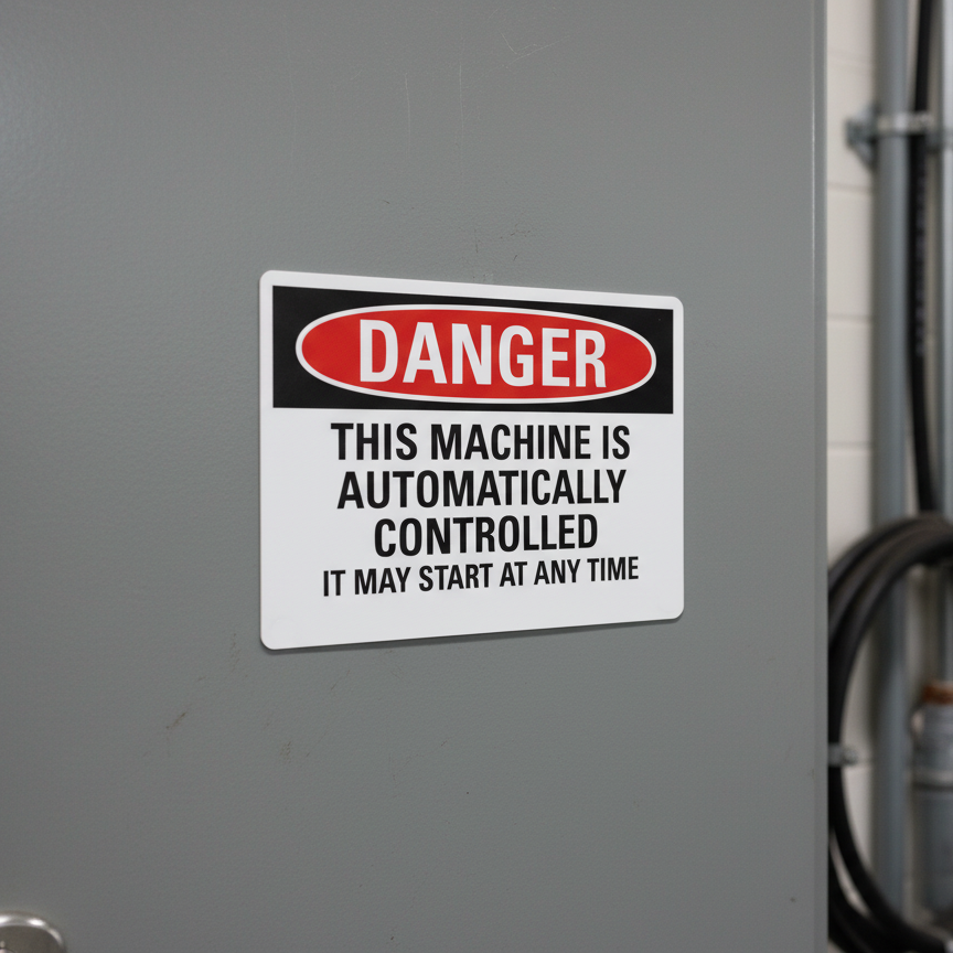 Danger This Machine Is Automatically Controlled