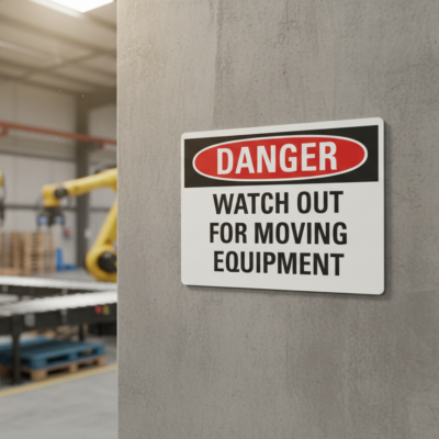 Danger Watch Out For Moving Equipment