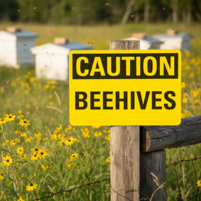 Caution Beehives