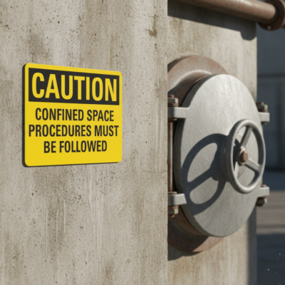 Caution Confined Space Procedures Must Be Followed