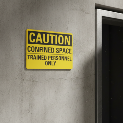 Caution Confined Space Trained Personnel Only