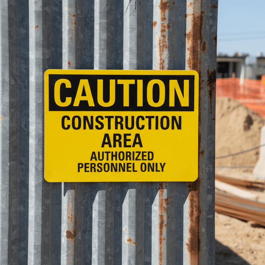 Caution Construction Area Authorized Personnel Only - Image 2