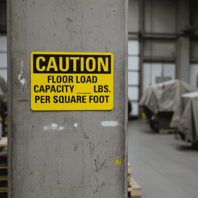 Caution Floor Load Capacity ___ Lbs.