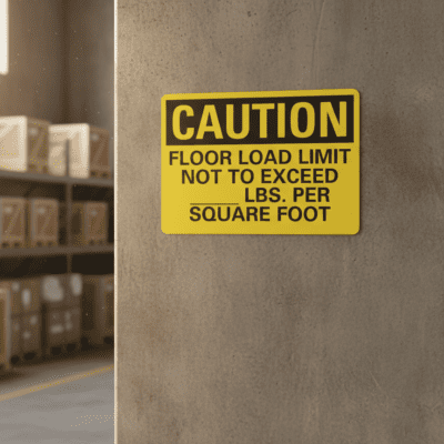 Caution Floor Load Limit Not To Exceed ___