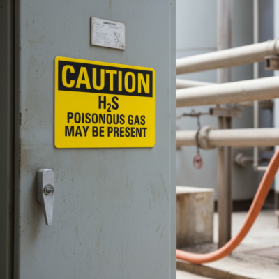 Caution H2S Poisonous Gas May Be Present