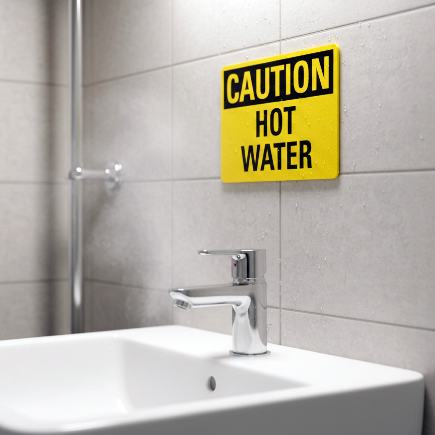 Caution Hot Water - Image 2