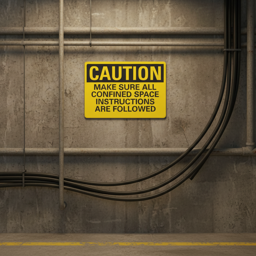 Caution Make Sure All Confined Space Instructions