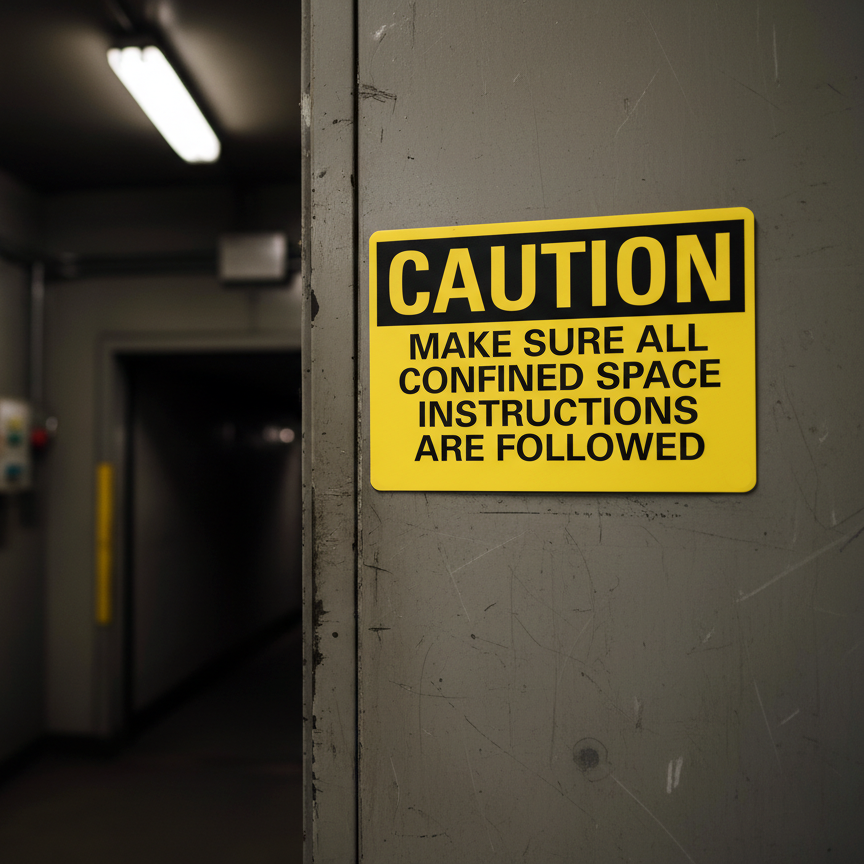 Caution Make Sure All Confined Space Instructions - Image 2