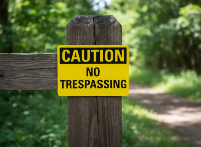 Caution No Trespassing