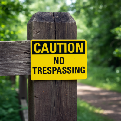 Caution No Trespassing