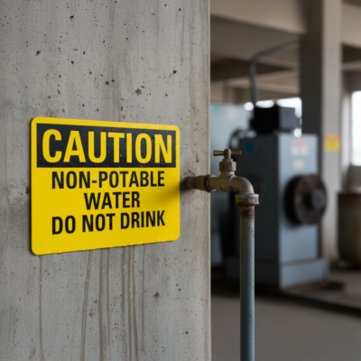 Caution Non-Potable Water Do Not Drink