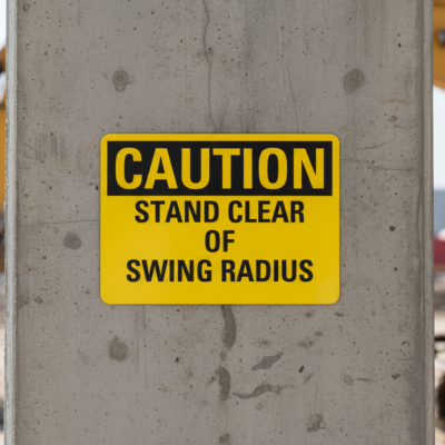 Caution Stand Clear Of Swing Radius