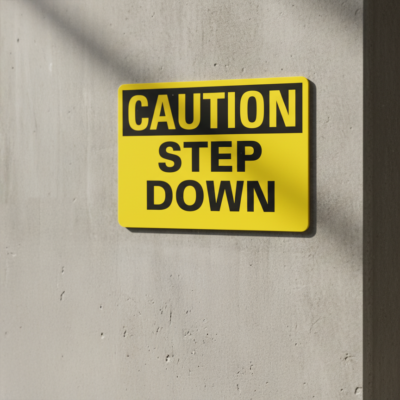 Caution Step Down