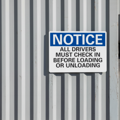 Notice All Drivers Must Check In Before Loading