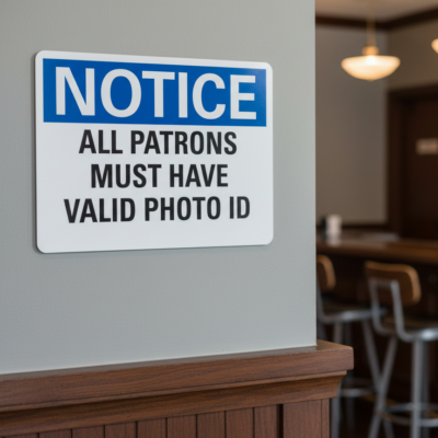 Notice All Patrons Must Have Valid Photo Id