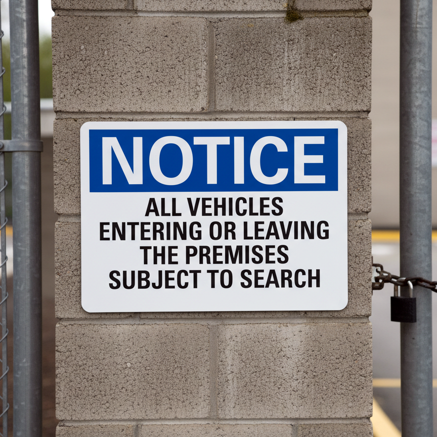 Notice All Vehicles Entering Or Leaving The - Image 2