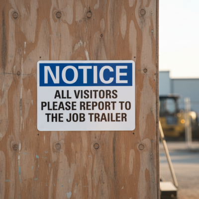 Notice All Visitors Please Report To The