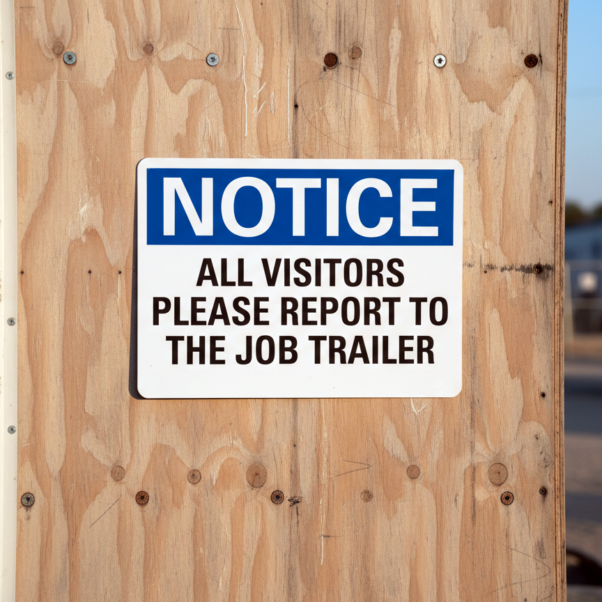 Notice All Visitors Please Report To The - Image 2