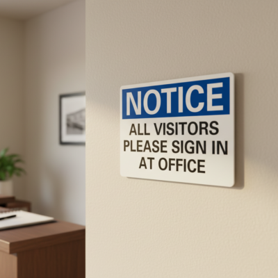 Notice All Visitors Please Sign In At Office