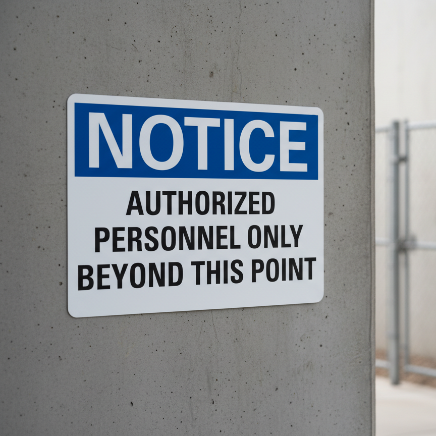 Notice Authorized Personnel Only Beyond This Point - Image 2