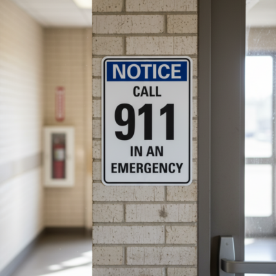 Notice Call 911 In An Emergency