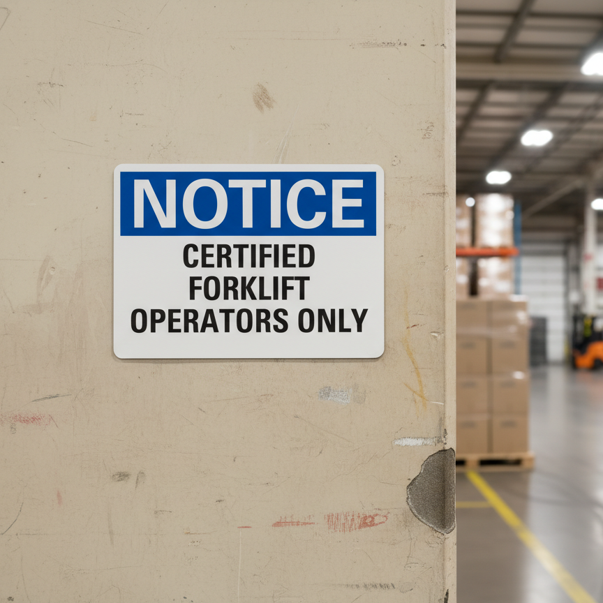 Notice Certified Forklift Operators Only - Image 2