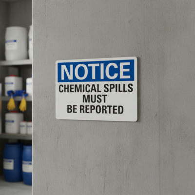 Notice Chemical Spills Must Be Reported