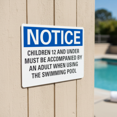 Notice Children 12 And Under Must Be Accompanied