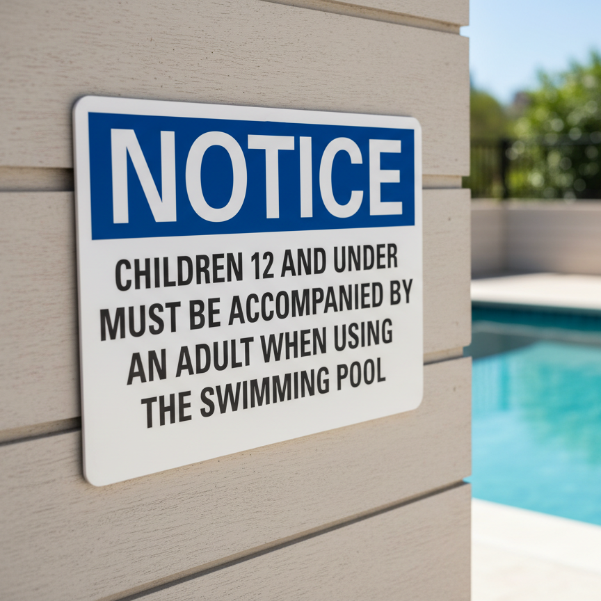 Notice Children 12 And Under Must Be Accompanied - Image 2