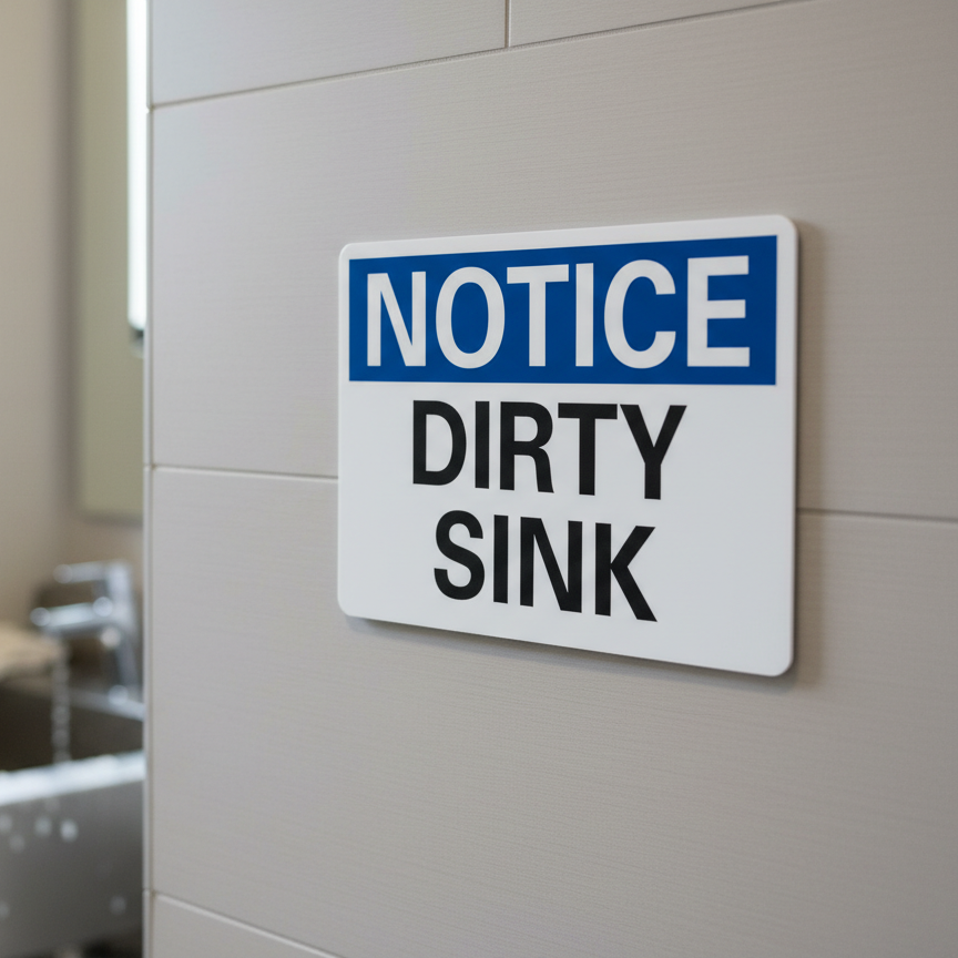 Notice Dirty Sink - Image 2