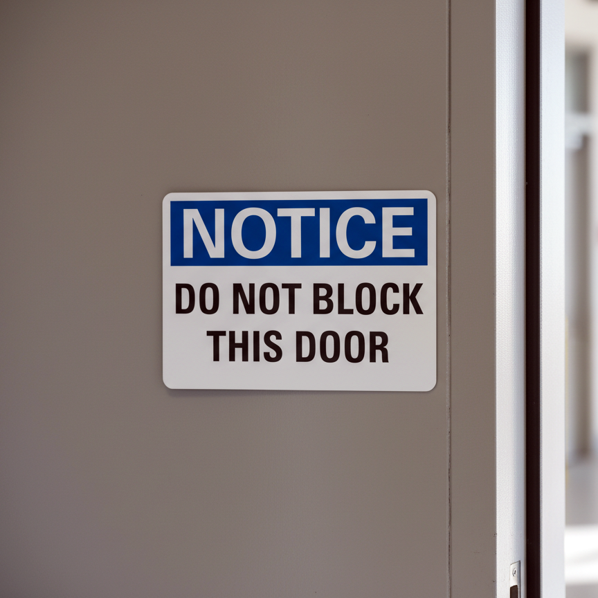Notice Do Not Block This Door - Image 2