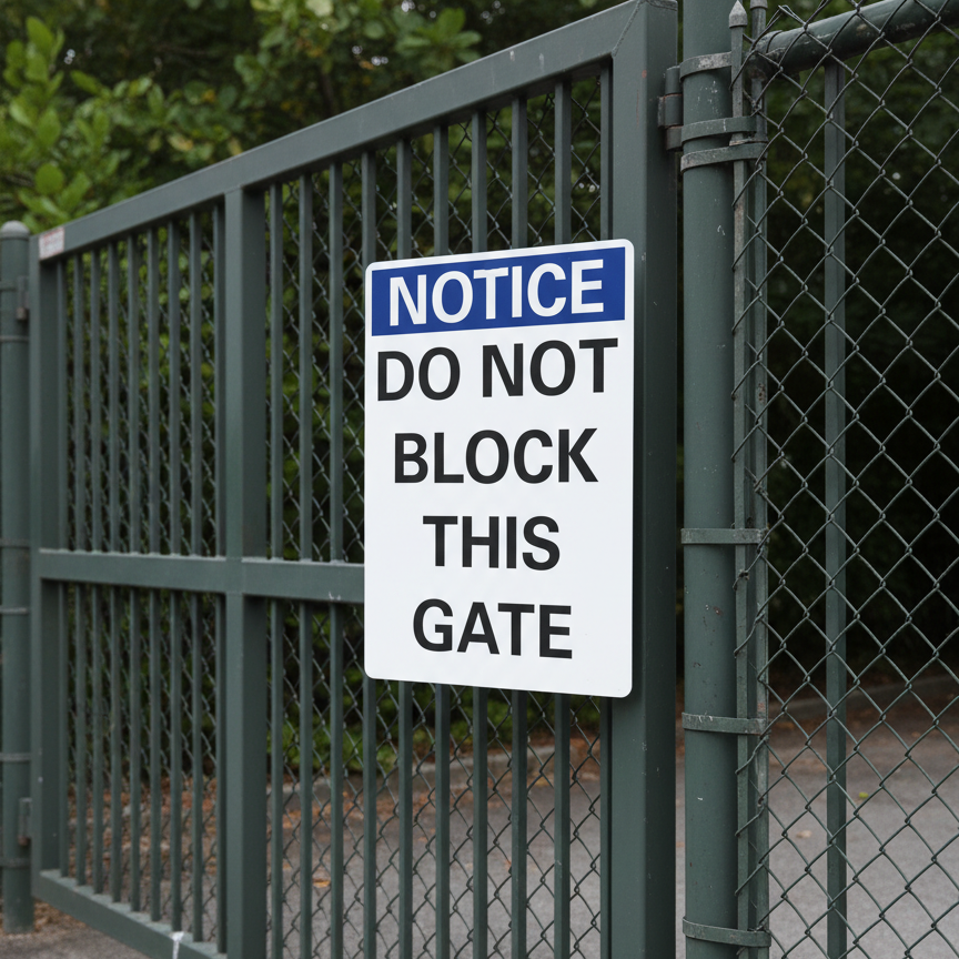 Notice Do Not Block This Gate - Image 2