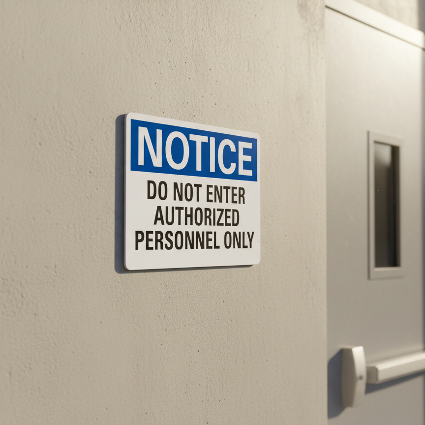 Notice Do Not Enter Authorized Personnel Only