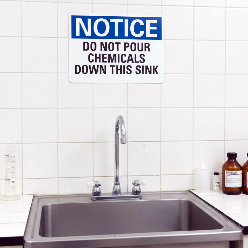 Notice Do Not Pour Chemicals Down This Sink - Image 2