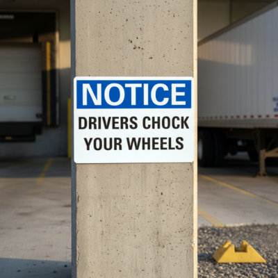 Notice Drivers Chock Your Wheels