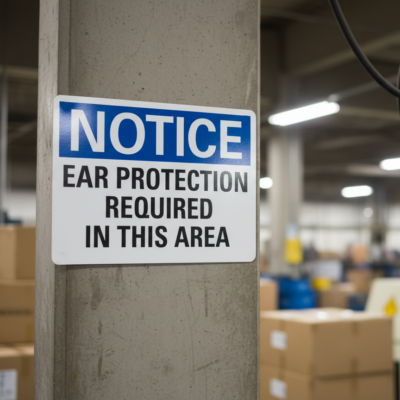 Notice Ear Protection Required In This Area