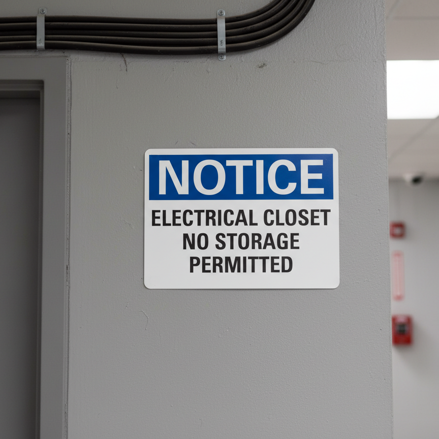 Notice Electrical Closet No Storage Permitted - Image 2