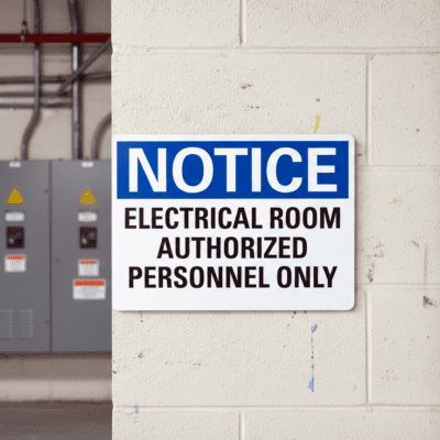 Notice Electrical Room Authorized Personnel Only