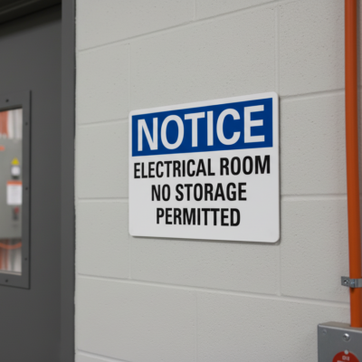 Notice Electrical Room No Storage Permitted