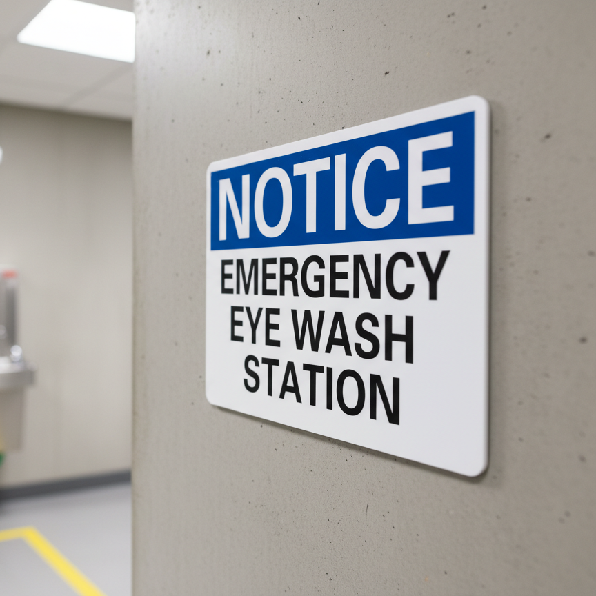 Notice Emergency Eye Wash Station - Image 2