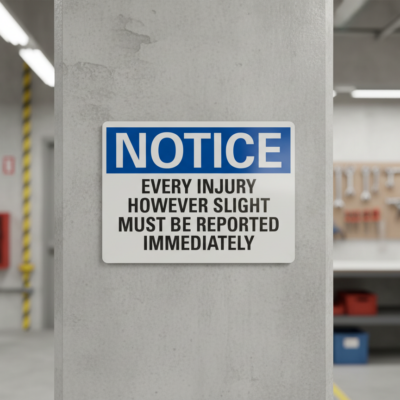 Notice Every Injury However Slight Must Be Reported